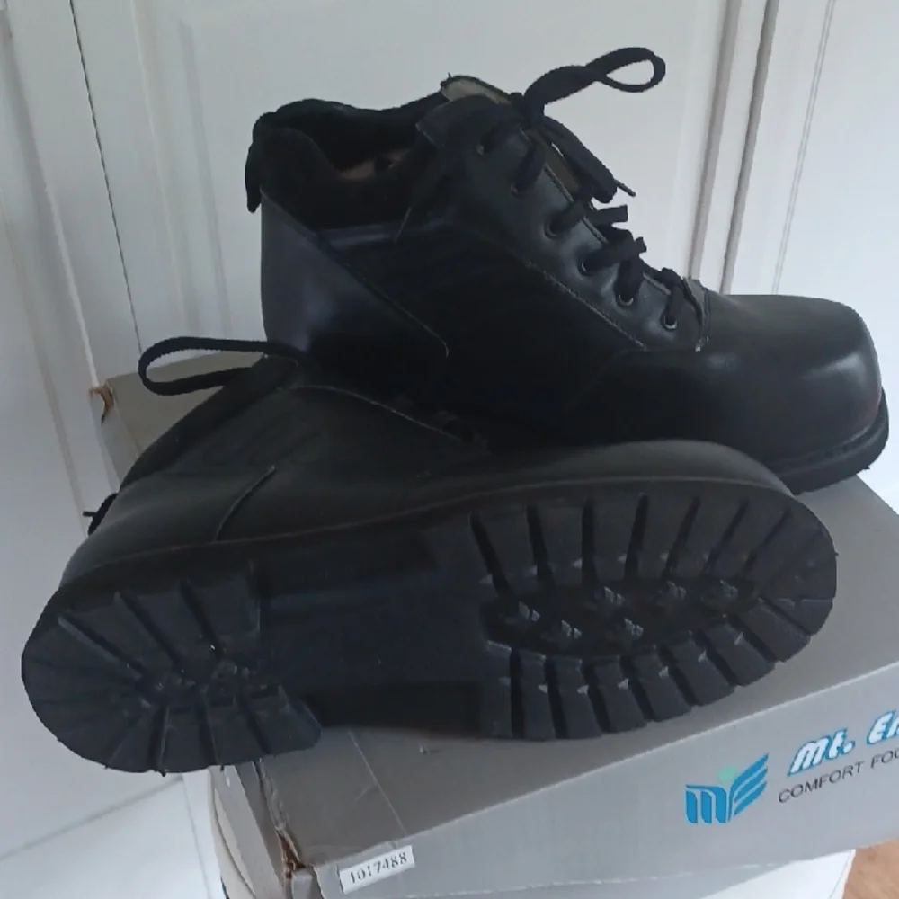 Black Chukka Boots Orthopedic Boots Extra Wide 9951 Size 12 4E